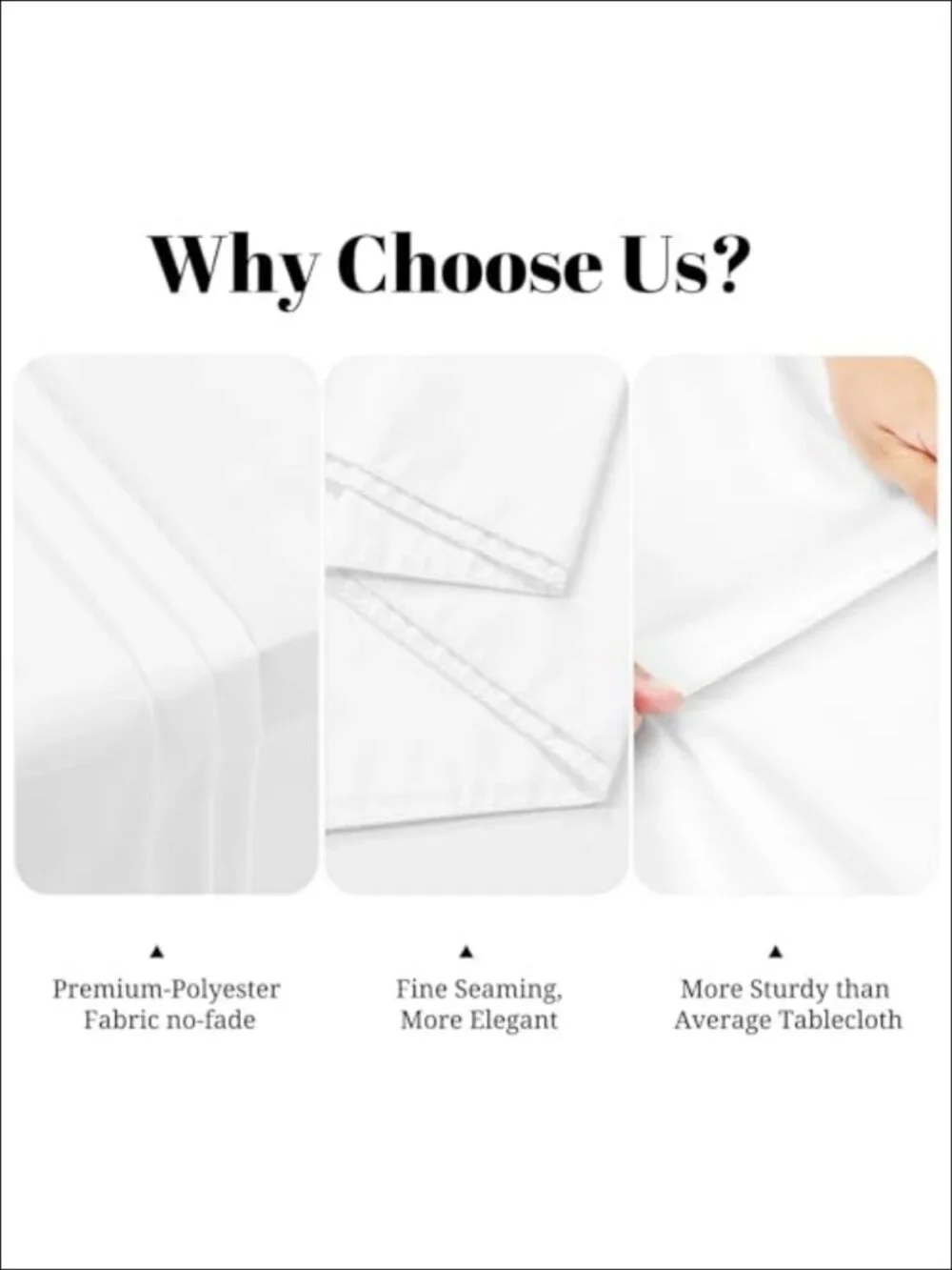 10 Pack White Tablecloths for Rectangle Tables 60x102 Inch Polyester Stain